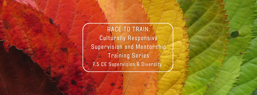 RACE to TRAIN: Culturally Responsive Supervision and Mentorship Training Series Banner