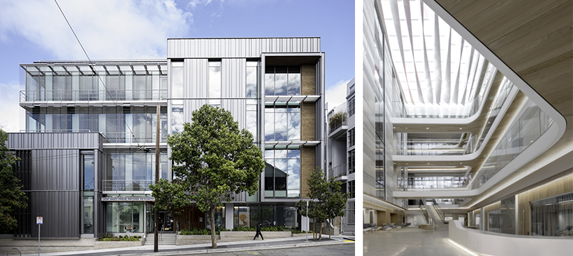 UCSF Pritzer Exterior and Lobby.